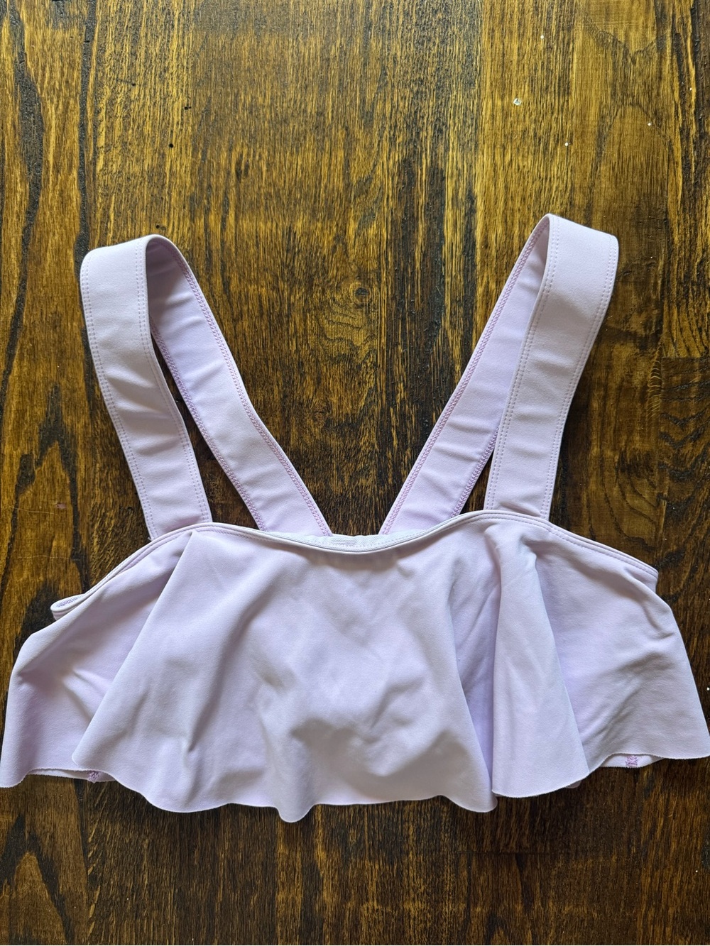 Free People Pale Lavender Ruffle Crop Camisole